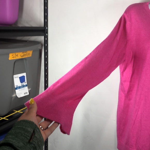 Talbots pink lambswool blend sweater size medium - Picture 4 of 11